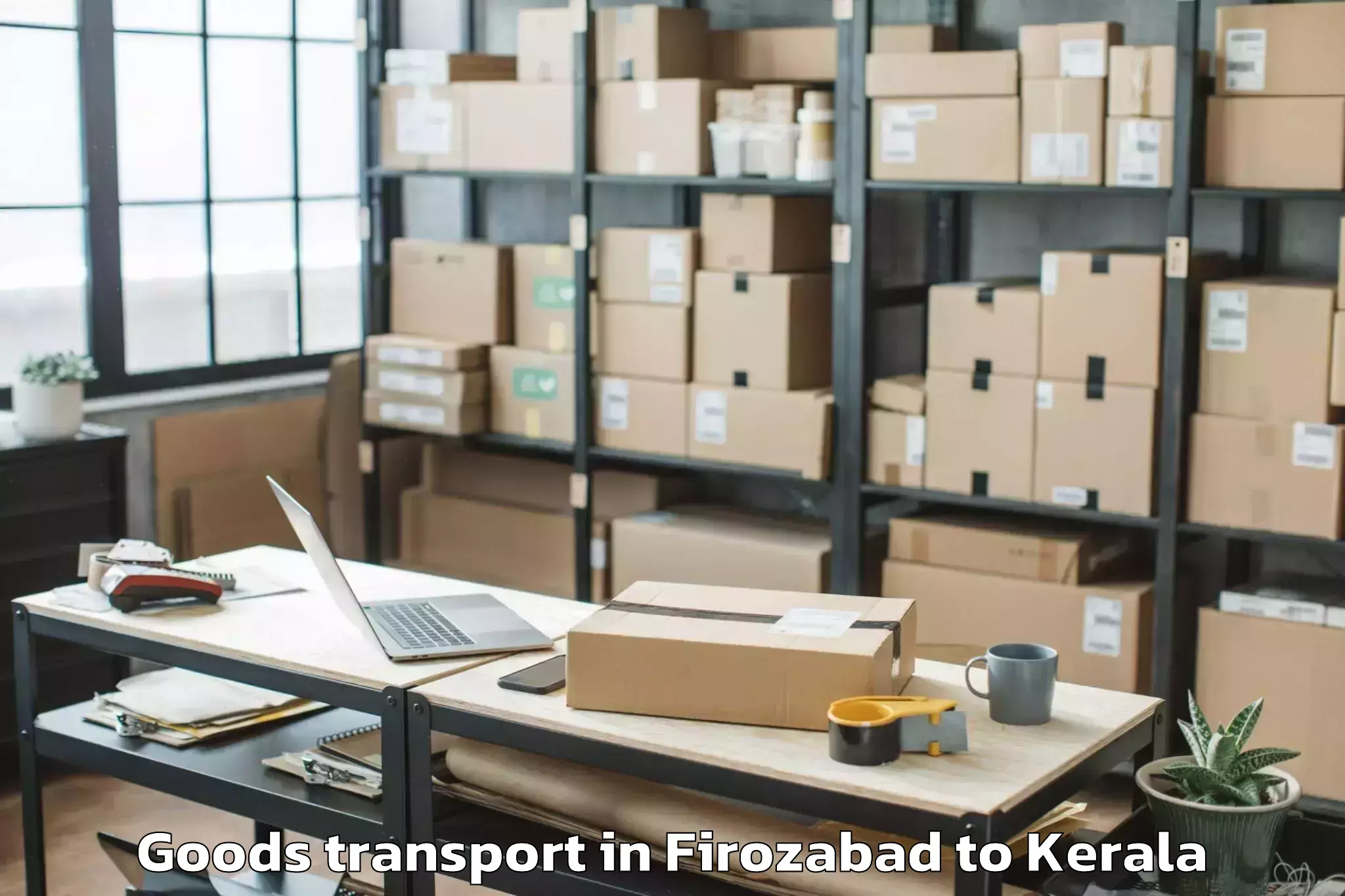 Top Firozabad to Lulu Mall Kochi Goods Transport Available